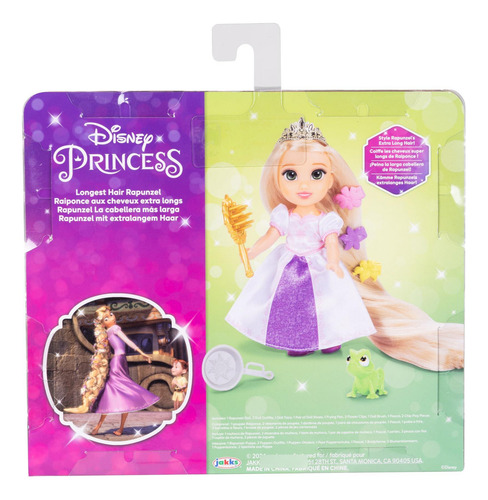Muñeca Rapunzel Disney Princesa Pelo Largo Vestido Morado