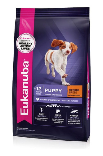 Eukanuba Cachorro Razas Medianas 15kg + Tacho De Regalo