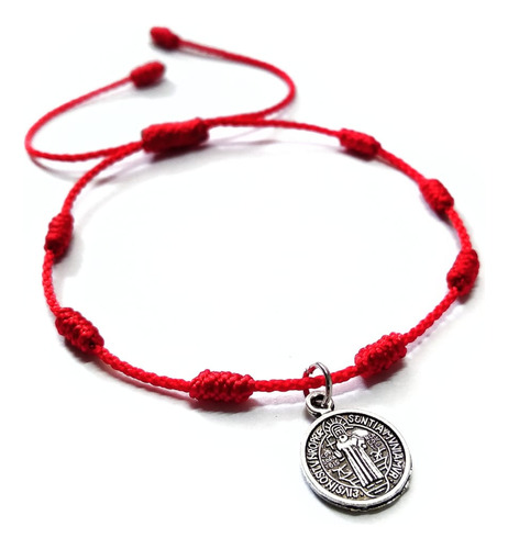 Pulsera Roja Protección San Benito Hilo Rojo Amuleto 