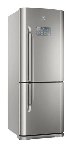 Imagem 1 de 4 de Geladeira inverter frost free Electrolux DB53 inox com freezer 454L 220V