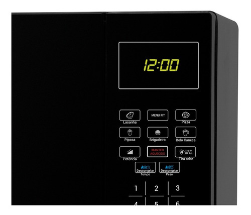 Microondas Philco Pmo26ip 26 Litros Menu Fit Preto Com Inox 220v