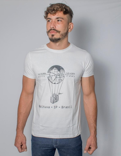 Imagem 2 de 3 de Camiseta Básica Destino De Viagem Boituva