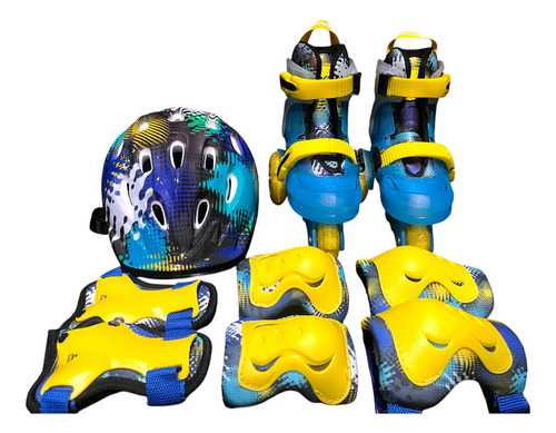 Kit Patines Entrenadores Blazer Con Casco Y Protecciones