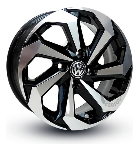 Rodas Tarantula Aro 14 Volkswagen Voyage Gol Up +bicos Cor Preto Diamante 4x100