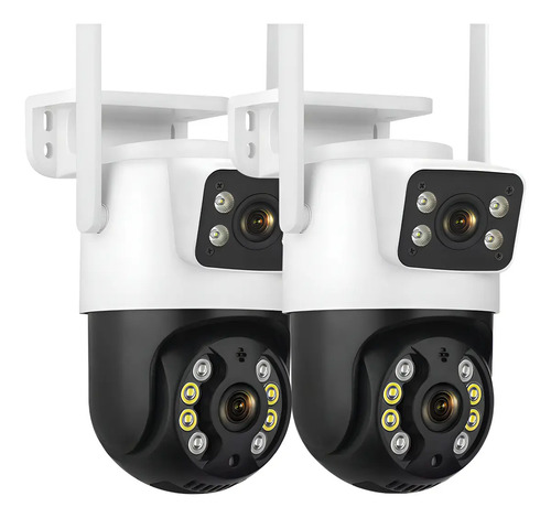 Kit 2 Camera Segurança A31 Icsee Prova D'agua Lente Dupla Cor Branco/preto Estary Shop