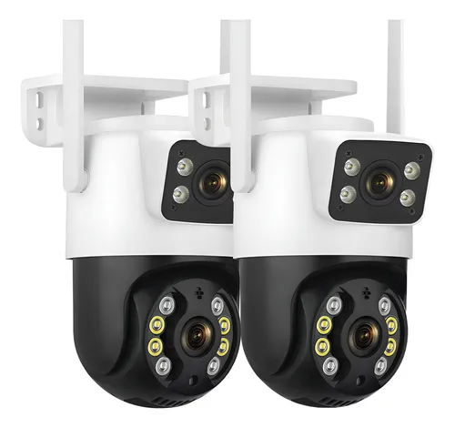 Kit 2 Camera Segurança A31 Icsee Prova D'agua Lente Dupla Cor Bra...