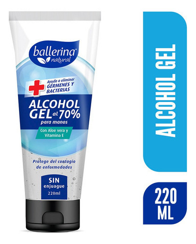 Alcohol gel Ballerina Alcohol Gel fragancia a neutra con dosificador 220 ml