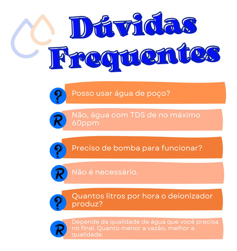 Filtro Deionizador 3 Estágios Para Aquários, Residência Etc