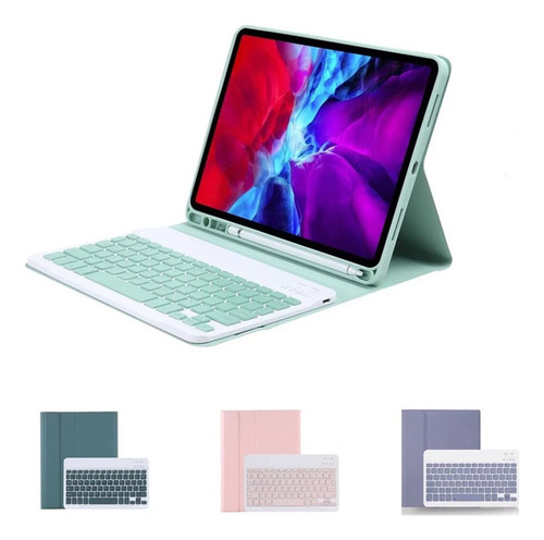 Imagen 5 de 5 de Funda Para iPad Air 5 Generación 10.9 + Teclado Español