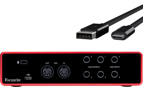 Imagen 2 de 6 de Interface De Audio Usb Focusrite Scarlett 4i4 3ra Gen Pr