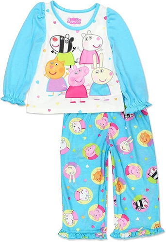 Peppa Pig Pijama De Poliéster Suave Para Niñas Pequeñas