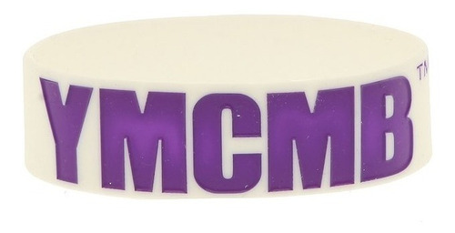 Hot Topic Muñequera Pulsera Ymcmb Purple Logo Rubber Bracele