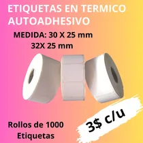 Comprar Etiquetas Térmicas Autoadhesivas 32x25 Mm Zebra,datamax,3nta