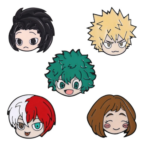 Set 5 Pines Boku No Hero Academia Bakugo Shoto Momo Midoriya