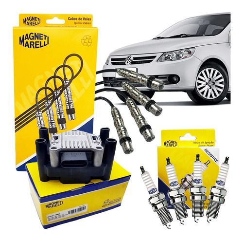 Kit Cabo Bobina + Velas Voyage 1.0 1.6 8v 2018 2019 Original