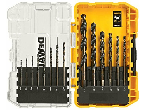 Dewalt Set De 14 Brocas De Óxido Negro En Caja De Uso Rudo