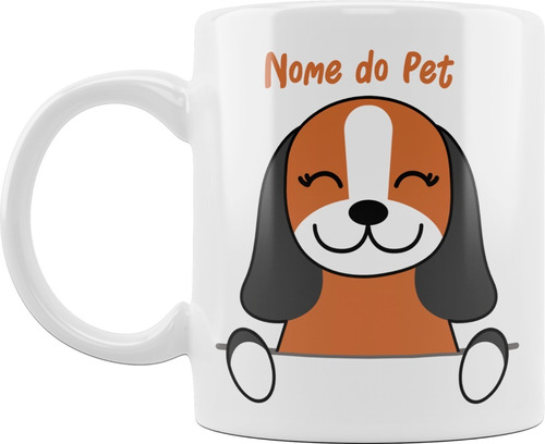 Caneca Xícara Personalizada Nome Cachorro Cachorrinho Pet 01