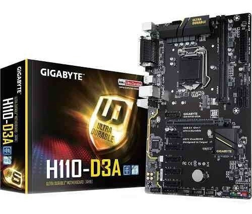 Placa-mãe Gigabyte P/ Mineração Lga 1151 Ga-h110-d3a Ddr4