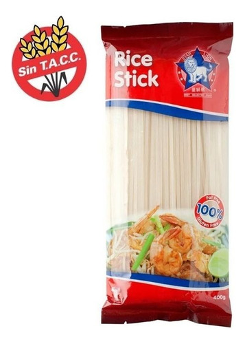 Fideos De Arroz Star Lion Pack X 15u - 3 Mm 400 Gr Sin Tacc