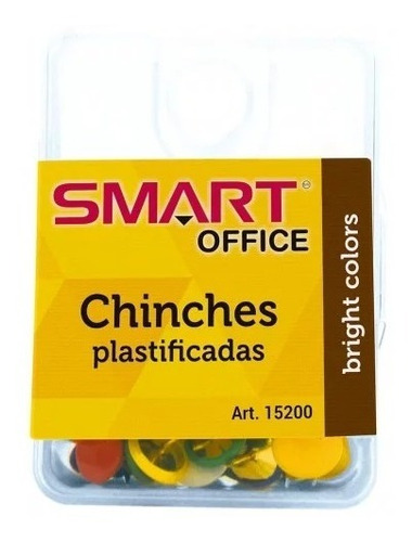 Chinches Plastificadas Smart Office Multicolor Art. 15200
