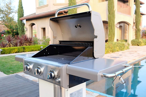 Parrilla De Barbacoa 3 Quemadores Gas Propano Blanco Kenmore