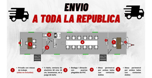 Oficina Movil 2024 Nueva De 12 X 60 Envio Toda La Republica