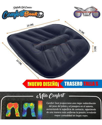 Cojines Para Viaje Moto Talla S Memory Foam Comfort Seat