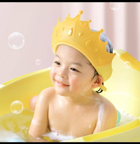 Imagen 4 de 4 de Gorro De Baño Visera Ducha Bebes De Silicona, No Goma Eva