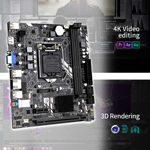 Placa Base Con Chip H61m Lga 1155 Ddr3 M-atx Con Vga Hdmi