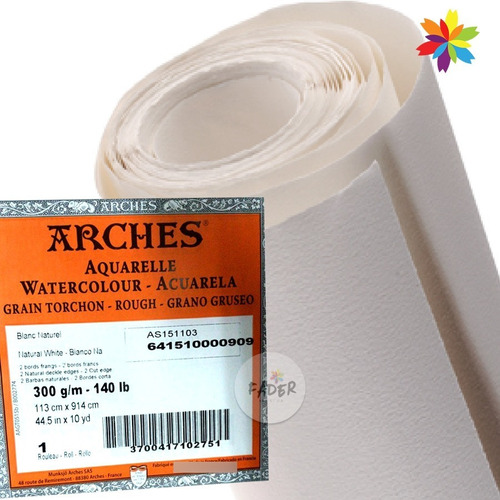 Rollo Canson Arches Grano Grueso 113x914cm 300g 100% Natural