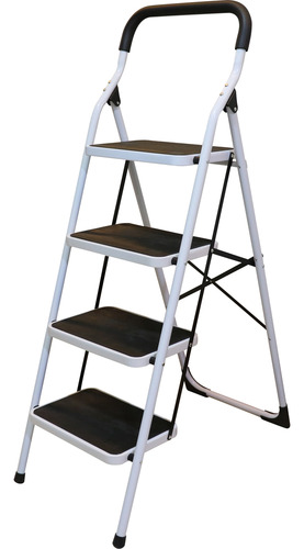 Escalera Tubular Plegable Taburete Acero 4 Escalones Surtek.
