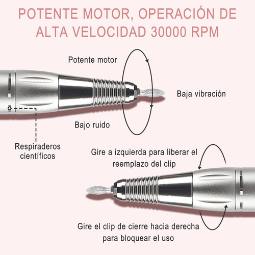 Drill Para Uñas Profesional, Taladro Uñas Electrico Portátil