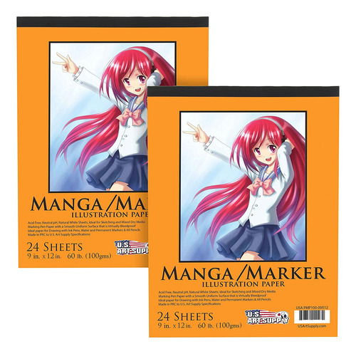 Art Ee.uu. Supply 9  X 12  Premium Manga-marcador De Papel D