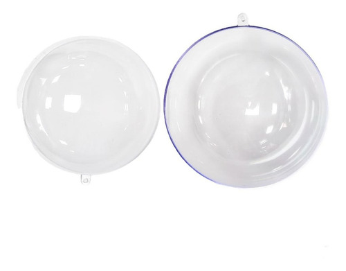 Esfera De Plástico Rellenable Transparente, 6 Pzs De 6.5 Cm