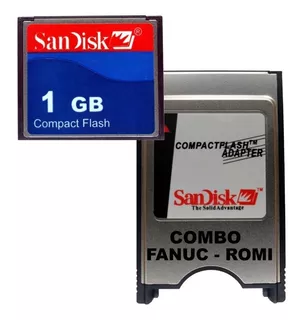 Kit Adaptador Compact Flash Pcmcia + Cf 1gb Ext3 + Nfe Fanuc