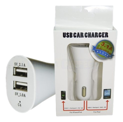 Cargador P/auto Usb Doble 3100mah Wtel3940 | Compralohoy