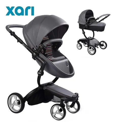 Coche Mima Xari Negro Con Asiento Cool Grey By Maternelle