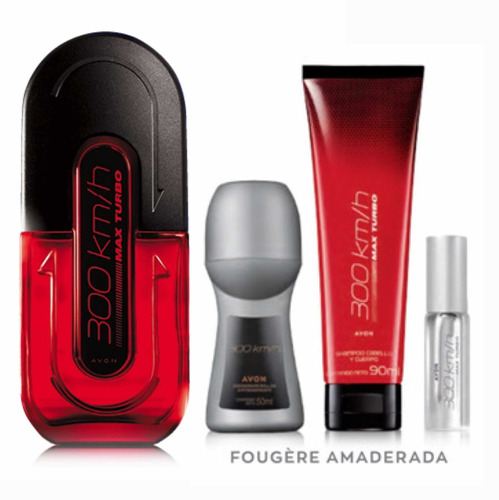 Pack X4 Perfume 300km Max Turbo Avon + Bolsa Regalo