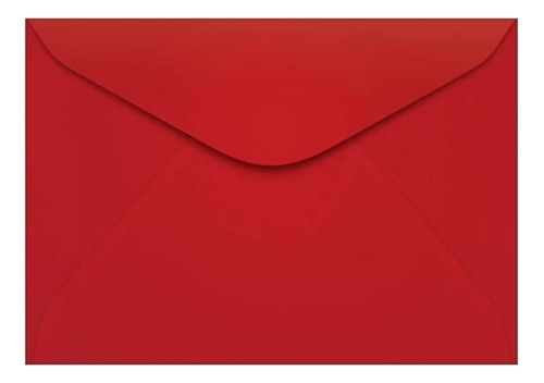 Envelope Carta Liso Color Plus 114x162mm Kit Com 10 Unidades Cor Vermelho