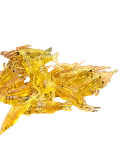 Señuelos De Pesca Krill Amarillo Blando Con Anzuelo X 20 Un.
