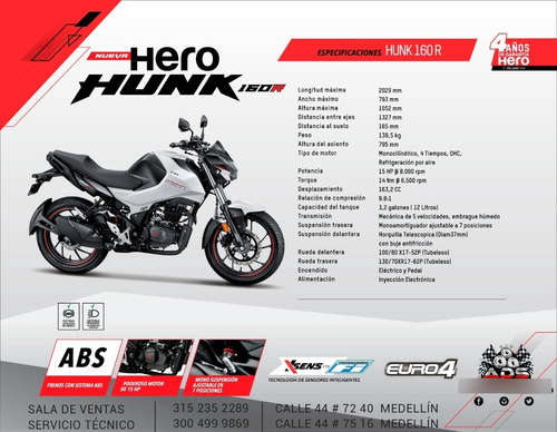 Imagen 16 de 16 de Hero Hunk 190r Fi Concesionario Hero Sport Motors No Ns Ybr