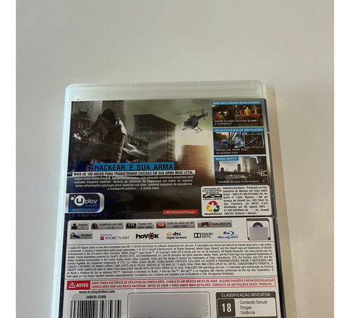 Watch_dogs Standard Edition Ubisoft Ps3 Físico (Recondicionado)