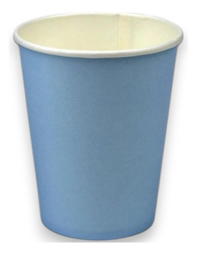 Copo De Papel Liso Azul Bebê 270ml Para Festas