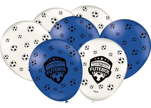 Balão - Bexiga Apaixonados Por Futebol 9 - 25 Unidades