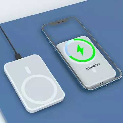 Cargador inalámbrico portátil de 5000 mAh para iPhone y Android con at –  Mentec