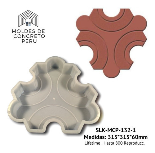 Molde Para Piso Decorativo De Concreto- Set 3pzas