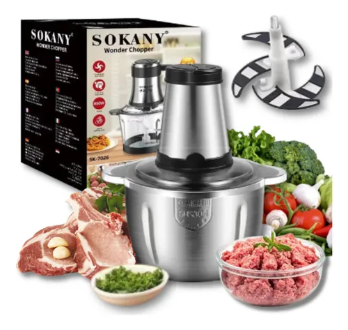 comprar Processador Elétrico De Carne E Legume Com 4 Lâminas Em Inox