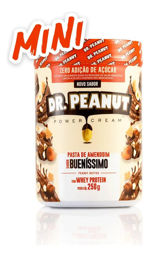 Pasta De Amendoim Bueníssimo Com Whey Protein 250g Dr Peanut
