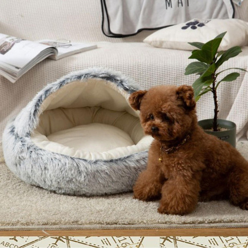 Th1 Cama Para Mascotas, Redonda, Suave, De Felpa, Nido,