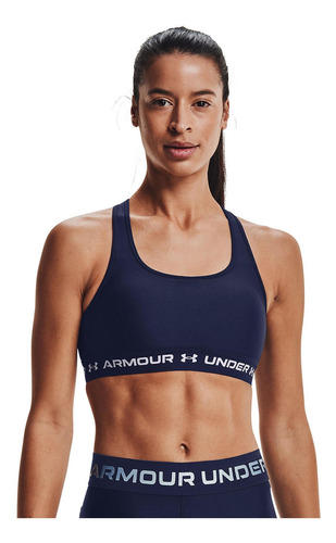 Peto Mujer Ua Crossback Mid Bra Azul Under Armour